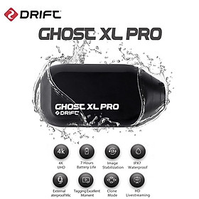 Drift Ghost XL Pro Camera hành động thể thao 4K Plus HD WiFi 3000mAH IPX7 cho mũ bảo hiểm xe máy, xe đạp Đầu máy ảnh chống nước Màu cam: Đóng gói tiêu chuẩn