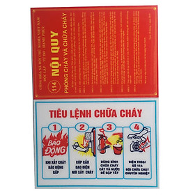 Mua Bộ bảng nội quy tiêu lệnh PCCC bằng mica