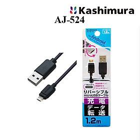 Cáp Micro USB 2.4A 1.2m có Led KASHIMURA AJ-524 - Hàng chính hãng