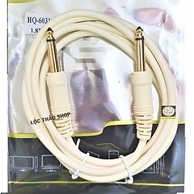 Mua Cáp âm thanh 2 đầu 6.5mm dài 1.5M 3M 5M chuyên dùng guitar  organ cao cấp (cáp loa 2 đầu 6 ly)