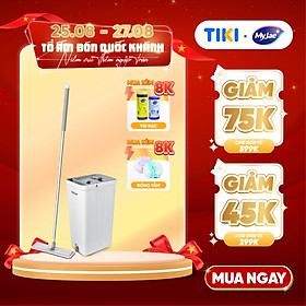 Bộ cây lau nhà tự vắt thông minh 3 thanh vắt sợi microfiber