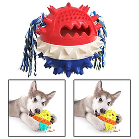 Dog Chew Toys for Aggressive Chewers Dog Toys for Puppies Teething Indestructible Leaky Food Squeak Toys Balls Educational Pet Dogs Spiky Balls