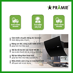 Mua Máy hút mùi kính vát vẫy tay Pramie DE19-900_Vẫy tay_Hàng nhập khẩu Thái Lan