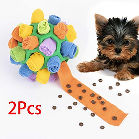 2x Interactive Dog Puzzle Toys Pet Snuffle Ball Toy Slow Feeder Increase IQ