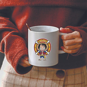 Ly cốc sứ IN HÌNH Luffy Mũ Rơm Đảo Hải Tặc anime