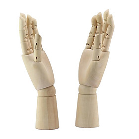 1 Pair 18cm Wood Mannequin Hands Children Hands Model Sketching Drawing Hand
