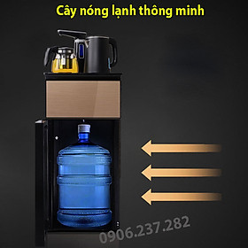 Mua Cây nóng lạnh - Cây nước nóng âm bình điều khiển từ xa kèm ấm trà và ấm siêu tốc - cây nước nóng thông minh