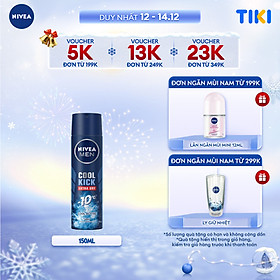 Xịt Ngăn Mùi NIVEA MEN Cool Kick Mát Lạnh (150 ml) - 82883