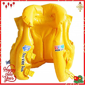 Áo phao tập bơi Yesure Intex Step 2 tiện dụng dành cho bé 3-6 tuổi(<30 kg), chất liệu nhựa PVC màu vàng bắt mắt an toàn cho bé, không thấm nước, dễ dàng vệ sinh - Hàng Chính Hãng
