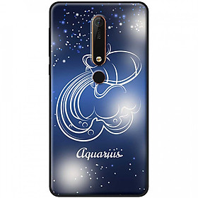 Ốp lưng dành cho Nokia 6.1 mẫu Cung hoàng đạo Aquarius (xanh)