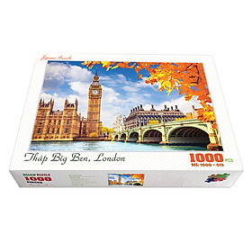 Bộ tranh xếp hình cao cấp 1000 mảnh ghép Tháp Big Ben, London 50x79cm