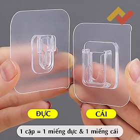 Mua Combo 3/ 5 Cặp Miếng Dán Trong Suốt Ngàm U (Đực và Cái) Tiện Dụng