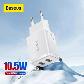 Bộ Sạc Đa Năng Baseus Compact Charger 10.5W 2 Cổng Sạc USB - hàng chính hãng