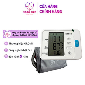 Máy đo huyết áp điện tử bắp tay OROMI YK-BPA4 - Có hỗ trợ giọng nói tiếng việt - Hàng chính hãng