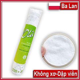 Bông Tẩy Trang 120+30 Miếng 100% Cotton Tự Nhiên - Không Xơ Xù - Được Dập Viền - Mềm Mịn Không Rát Da Mặt - Chính Hãng Ba Lan