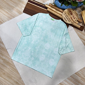Áo Thun Tay Lỡ Lửng Loang Màu Xanh Lá Nhạt Tie Dye Tay Lỡ Form Rộng Nam Nữ Unisex - MM