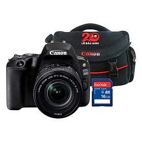 Máy Ảnh Canon EOS 200D Kit 18-55mm (Đen) - Hàng Chính Hãng - Tặng Kèm Thẻ Nhớ Và Túi Đựng Máy Ảnh