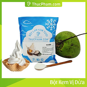 ĂN BAO GHIỀN Bột Làm Kem Tươi THUCPHAM.COM Vị Dừa 1kg - Công Thức Độc Quyền Hương Vị Mới, Không Gắt, Không Hắc
