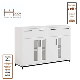 Mua  Happy Home Furniture  LOUIS   Tủ lưu trữ 2 ngăn kéo 3 cửa mở - chân sắt   126cm x 36cm x 84cm ( DxRxC)  THK_059
