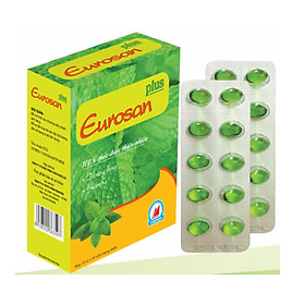 Vinaphar ￼EUROSAN ( Viên màu xanh ) - Bổ Phế , Làm Ấm Họng , Giảm Ho, Giảm Đau Rát Họng, Thông Thoáng Mũi Họng ( Hộp 100 viên )