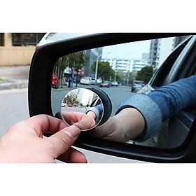 Cặp 2 Gương cầu lồi, Gương tròn cầu lồi 360 độ góc rộng gắn gương chiếu hậu ô tô,xe máy, gương cầu lồi cho xe ô tô
