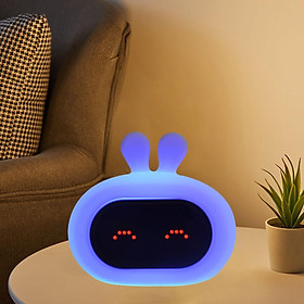 Silicone Alarm Clock Night Light Touch Sensor Cute Cartoon LED Nightlight for Kids