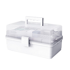 Multi-layer Plastic Box Portable First Aid Medicine Case Emergency Storage Box Medicine Storage Container for Home
