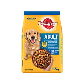 Thức Ăn Cho Chó Trưởng Thành Pedigree Adult 1+ Years Vị Gà, Rau Củ 1.5kg/Túi