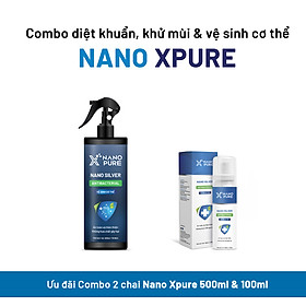 [CHĂM SÓC CÁ NHÂN] CHAI XỊT DIỆT KHUẨN KHỬ MÙI NANO XPURE NANO BẠC AHT CORP (AHTC) 100ML&500ML-NƯỚC RỬA TAY KHÔ XỊT KHỬ MÙI VỆ SINH CƠ THỂ