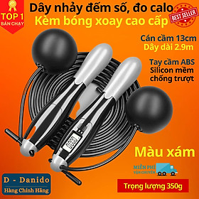 Dây Nhảy Đếm Số, Đo Calo, Khoảng Cách Chính Hãng Kèm Bóng Xoay Cho Người Mới Bắt Đầu Tập, Hàng cao cấp