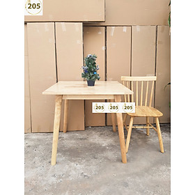 Mua Bàn ăn hình vuông gỗ CAO SU tự nhiên 80x80x75 cm - 205TC Wood Square Dining Table  100% Rubber Wood Natural Walnut