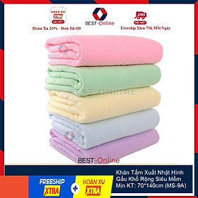 Mua Khăn Tắm Xuất Nhật Hình Gấu Khổ Rộng Siêu Mềm Mịn KT: 70*140cm (MS-9A)