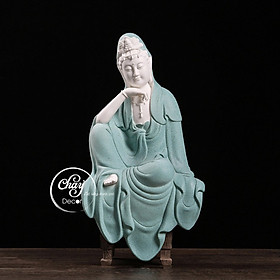 Hình ảnh Tượng Phật Bà Quan Âm, Tượng Mẹ Quan Âm Bồ Tát Gốm Tử Sa Cao Cấp Trang Trí Hàng Đẹp Loại I