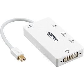 Cáp chuyển mini DP to HDMI VGA DVI Unitek 6354 -Hàng Chính Hãng