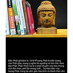 Mua Tượng diện phật bằng gỗ bách xanh thơm nức kt cao 15×9×9cm