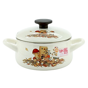 Nồi Tráng Men Hoa Văn Con Gấu Fujihoro FTCV-20W.HL (2.4L)