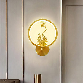 Đèn trang trí treo tường Vượng Khí phòng khách mạ Vàng Đồng kiểu hiện đại