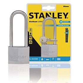 Mua Ổ Khóa Stanley USA  Chrome trắng  càng dài  rộng 50mm- S742-017