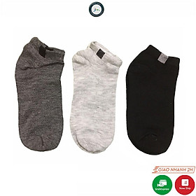 Tất Nam Cổ Ngắn Chất Cotton Co Giãn Thấm Hút Mồ Hôi Thoáng Khí Khử Mùi