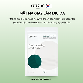 Mặt nạ giấy RATAPLAN làm dịu da cung cấp độ ẩm cho da mịn màng, phục hồi da, giảm kích ứng 25ml