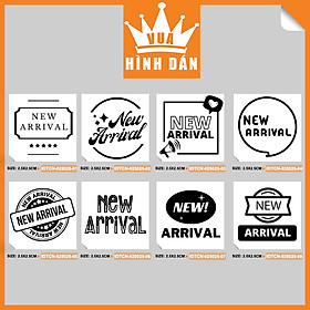 Set 100/200 sticker NEW ARRIVAL (2.5x2.5cm) tem dán mini HÀNG MỚI VỀ dành cho shop (4.015)