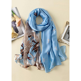 Khăn Choàng Cổ Lụa Hàng Châu Thời Trang - KLHC18401 (90 x 180 cm)