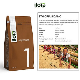 Cà phê Ethiopia Sidamo ILOTA Rang Mộc 250g/500g