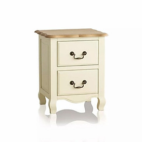 Tủ đầu giường 2 ngăn kéo Bella gỗ sồi