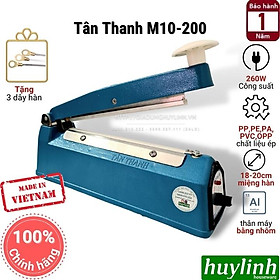 Máy hàn - ép miệng túi dập tay Tân Thanh M10-200mm [M10-200] - Tặng 3 dây hàn - Hàng chính hãng