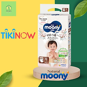 (GIAO NHANH) Tã/bỉm dán sơ sinh Moony cao cấp Natural đủ size dán NB62/S58/M46/L38 Vaca Baby House