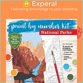 Sách - Paint by Number National Parks Kit - Celebrate Five of Amer by Editors of Chartwell Books (UK edition, paperback)