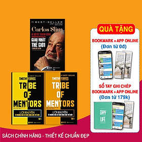  Bộ Sách 3 Cuốn '' Carlos Slim: Bí quyết thành công của người đàn ông giàu nhất thế,  giới Lời khuyên từ những nhà cố vấn hàng đầu thế giới – Tribe of mentor (Tập 2) , Lời khuyên từ những nhà cố vấn hàng đầu thế giới – Tribe of mentor (Tập 1) ,''