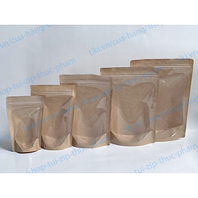 Mua 1KG Túi zip giấy đáy đứng - Túi giấy đựng thực phẩm  túi zip zipper giấy kraft  craft đựng bánh kẹo - size