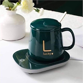 ĐẾ HÂM NÓNG ĐỒ UỐNG LUCKY KÈM CỐC